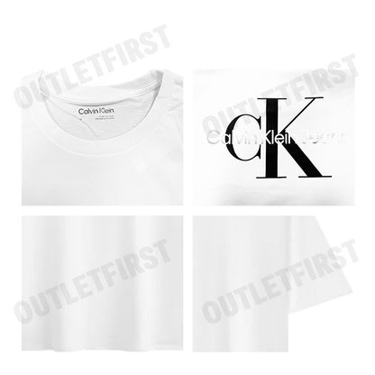 CALVIN KLEIN JEANS รุ่น MONOGRAM SILVER LOGO T-SHIRT CODE: 40BC839 P61 เสื้อยืดคอกลม เสื้อยืดคอกลมผู้ชาย เสื้อยืด