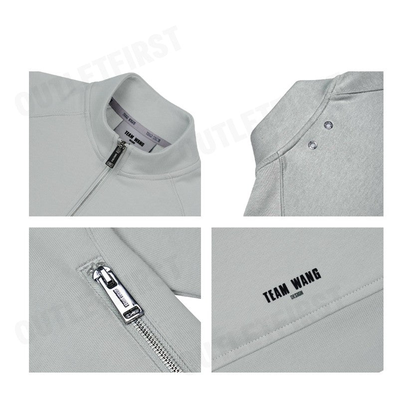 TEAM WANG รุ่น TWD X CHUNG ASIA ZIP-UP CASUAL JACKET CODE: TW SK24A004 GY เสื้อสเวตเตอร์ เสื้อสเวตเตอร์แขนยาว
