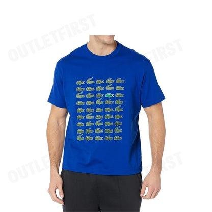LACOSTE รุ่น COTTON CROCODILE PRINT T-SHIRT CODE: TH6388 10 JQ0 เสื้อยืดคอกลม เสื้อยืด เสื้อยืดคอกลมแขนสั้น