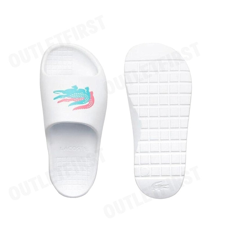 LACOSTE รุ่น MEN'S SERVE SLIDE 2.0 SLIDES CODE: 745CMA00051R4 รองเท้าแตะ รองเท้าแตะผู้ชาย รองเท้าแตะสลิปออน