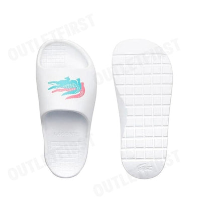 LACOSTE รุ่น MEN'S SERVE SLIDE 2.0 SLIDES CODE: 745CMA00051R4 รองเท้าแตะ รองเท้าแตะผู้ชาย รองเท้าแตะสลิปออน