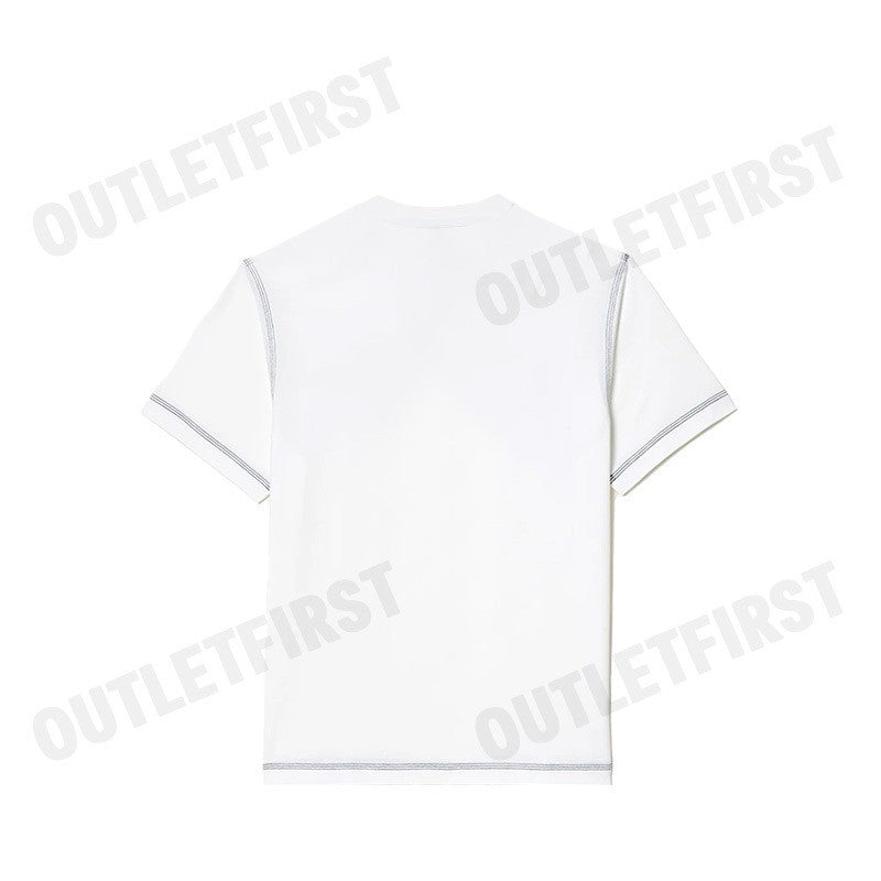 LACOSTE รุ่น MEN'S LACOSTE VINTAGE PRINT ORGANIC COTTON T-SHIRT CODE: TH5440 10 001 เสื้อยืดคอกลม เสื้อยืดแขนสั้นผู้ชาย