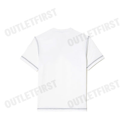 LACOSTE รุ่น MEN'S LACOSTE VINTAGE PRINT ORGANIC COTTON T-SHIRT CODE: TH5440 10 001 เสื้อยืดคอกลม เสื้อยืดแขนสั้นผู้ชาย