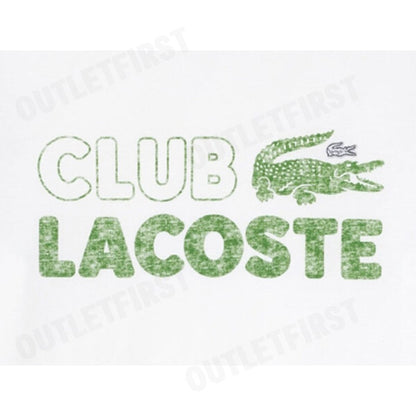 LACOSTE รุ่น MEN'S LACOSTE VINTAGE PRINT ORGANIC COTTON T-SHIRT CODE: TH5440 10 001 เสื้อยืดคอกลม เสื้อยืดแขนสั้นผู้ชาย
