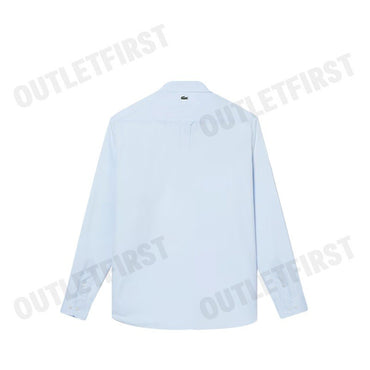 LACOSTE รุ่น RELAXED FIT BIG CROC STRIPE SHIRT CODE: CH0530 10 GN2 เสื้อเชิ้ตแขนยาว เสื้อเชิ้ตคอปก เสื้อเชิ้ต