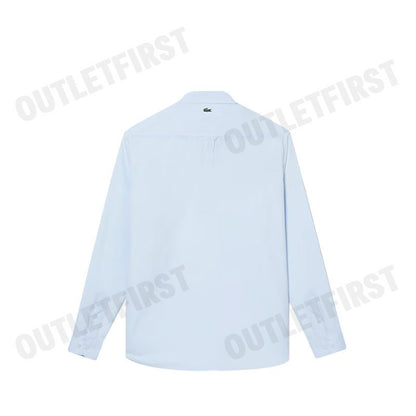 LACOSTE รุ่น RELAXED FIT BIG CROC STRIPE SHIRT CODE: CH0530 10 GN2 เสื้อเชิ้ตแขนยาว เสื้อเชิ้ตคอปก เสื้อเชิ้ต