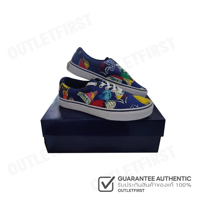 POLO RALPH LAUREN รุ่น KEATON-PONY SNEAKER ON THE TACK CODE: 816913483001 รองเท้าผ้าใบ รองเท้า รองเท้าผ้าใบแฟชั่น