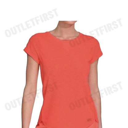 DKNY SPORT รุ่น MINI SLUB WAFFLE KNIT TOP CODE: DP4T9756 HCL เสื้อยืดคอกลม เสื้อยืดแขนสั้น เสื้อยืดผู้หญิง