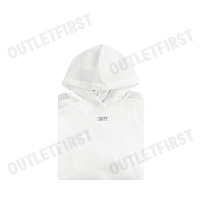 DKNY รุ่น ORGANZA SLEEVE CROP HOODIE CODE: P4BHSWSH IVY เสื้อครอปแขนยาว เสื้อครอปผู้หญิง เสื้อครอปมีฮู้ด