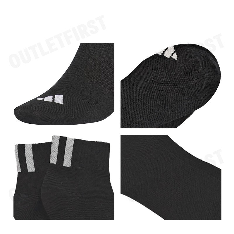 ADIDAS รุ่น 3-STRIPES ANKLE SOCKS CODE: IY7620 ถุงเท้า ถุงเท้าข้อสั้น ถุงเท้าสีดำ
