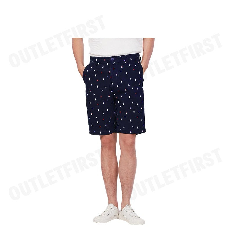 JOHN HENRY รุ่น MEN'S COTTON PRINT SHORTS (NAVY) CODE: JH S424MSHSM05 กางเกงขาสั้น กางเกงขาสั้นผู้ชาย กางเกงขาสั้นสีกรม