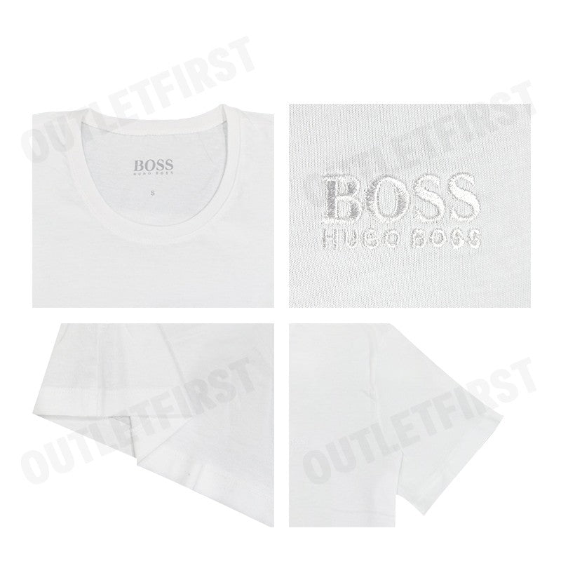 HUGO BOSS รุ่น MEN T-SHIRT WHITE 2PCS CODE: 50239769 100 เสื้อยืดคอกลม เสื้อยืดแขนสั้น เสื้อยืดสีขาว