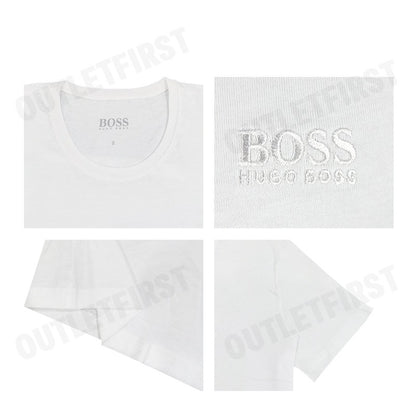 HUGO BOSS รุ่น MEN T-SHIRT WHITE 2PCS CODE: 50239769 100 เสื้อยืดคอกลม เสื้อยืดแขนสั้น เสื้อยืดสีขาว