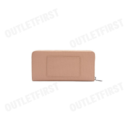 LACOSTE  รุ่น UNISEX CHANTACO ZIPPED PIQUE LEATHER LARGE WALLET CODE: NF3885KL 665 กระเป๋าสตางค์ใบยาว กระเป๋าผู้หญิง