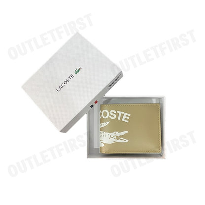 LACOSTE รุ่น  MEN'S CONTRAST BRANDED BILLFOLD CODE: NH4011FW K86 กระเป๋าสตางค์ กระเป๋าใบสั้น กระเป๋า