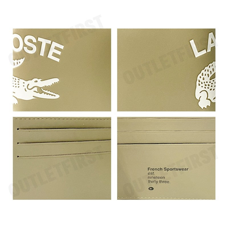 LACOSTE รุ่น  MEN'S CONTRAST BRANDED BILLFOLD CODE: NH4011FW K86 กระเป๋าสตางค์ กระเป๋าใบสั้น กระเป๋า