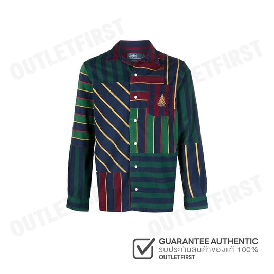 POLO RALPH LAUREN รุ่น  CLASSIC FIT PATCHWORK CORDUROY SHIRT CODE : 710916664001 เสื้อสเวตเชิ้ต เสื้อผู้ชาย เสื้อคอปก