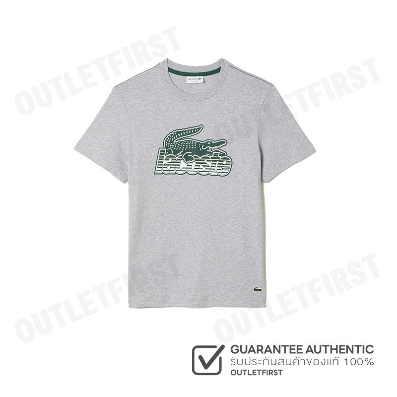 LACOSTE รุ่น   MEN'S LACOSTE COTTON JERSEY PRINT T-SHIRT CODE: TH5070 10 CCA เสื้อยืดคอกลม เสื้อยืด เสื้อผู้ชาย