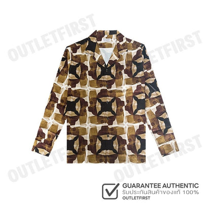 GUY LAROCHE รุ่น MEN'S LONG-SLEEVED PRINTED BROWN SHIRT CODE: BAB5201W2BR เสื้อเชิ้ตแขนยาว เสื้อเชิ๊ต เสื้อผู้ชาย