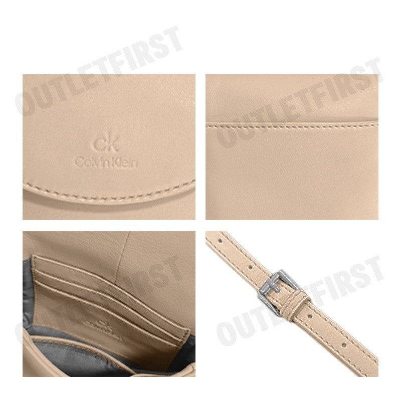 CK CALVIN KLEIN รุ่น  SADDLE CROSSBODY BAG (NUDE) CODE: L06 W1083 กระเป๋าสะพายข้าง  กระเป๋า กระเเป๋าแฟชั่น
