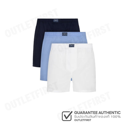 POLO RALPH LAUREN รุ่น  CLASSIC COTTON BOXER 3-PACK CODE: 714610864025 กางเกงชั้นในผู้ชาย กางเกงบ๊อกเซอร์ กางเกงชั้นใน