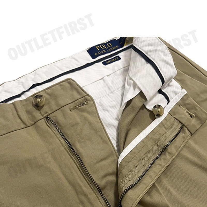 POLO RALPH LAUREN รุ่น  STRETCH SLIM FIT TWILL PANT CODE: 710791015001 กางเกงขายาว กางเกงผู้ชาย กางเกงขายาวผู้ชาย
