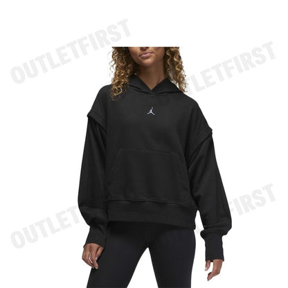 NIKE รุ่น JORDAN SPORT WOMEN'S FLEECE HOODIE CODE: FB4609 010 เสื้อสเวตเตอร์แขนยาว เสื้อฮู้ด เสื้อฮู้ดผู้หญิง