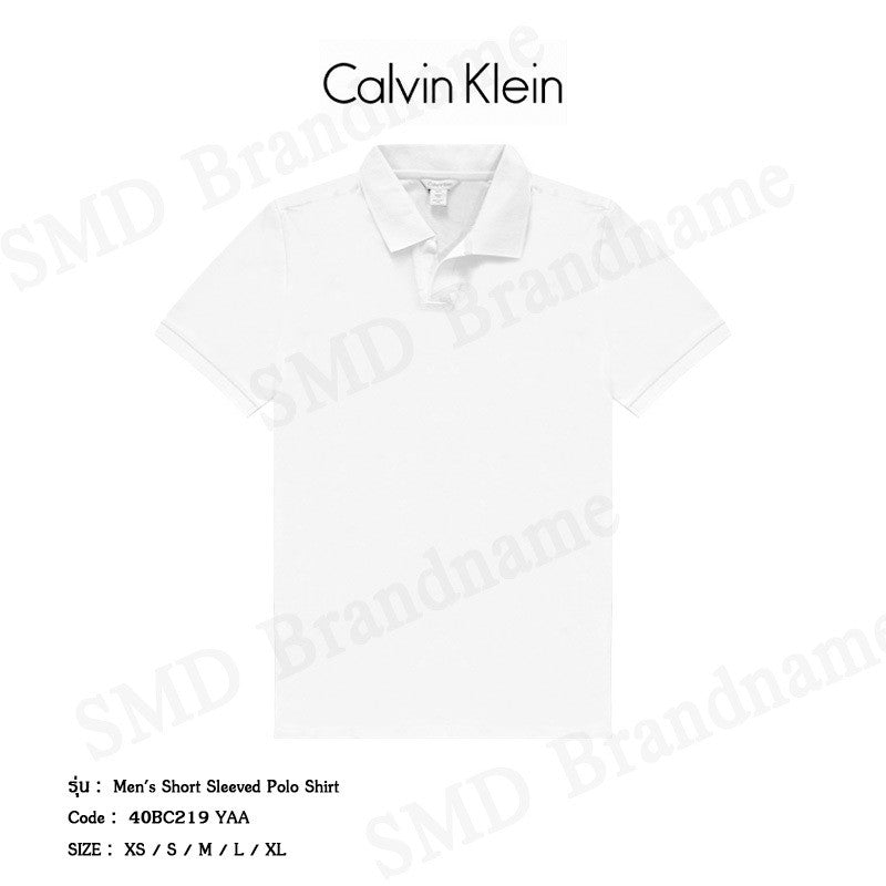 CALVIN KLEIN รุ่น MEN'S SHORT SLEEVED POLO SHIRT CODE: 40BC219 YAA เสื้อโปโล เสื้อโปโลแขนสั้น เสื้อโปโลผู้ชาย