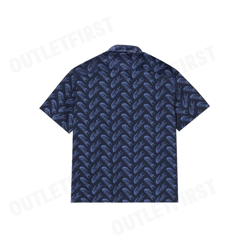 LACOSTE รุ่น MEN'S LACOSTE SHORT SLEEVE VINTAGE PRINT SHIRT CODE: CH5793 10 F65 เสื้อเชิ้ต เสื้อเชิ้ตผู้ชาย
