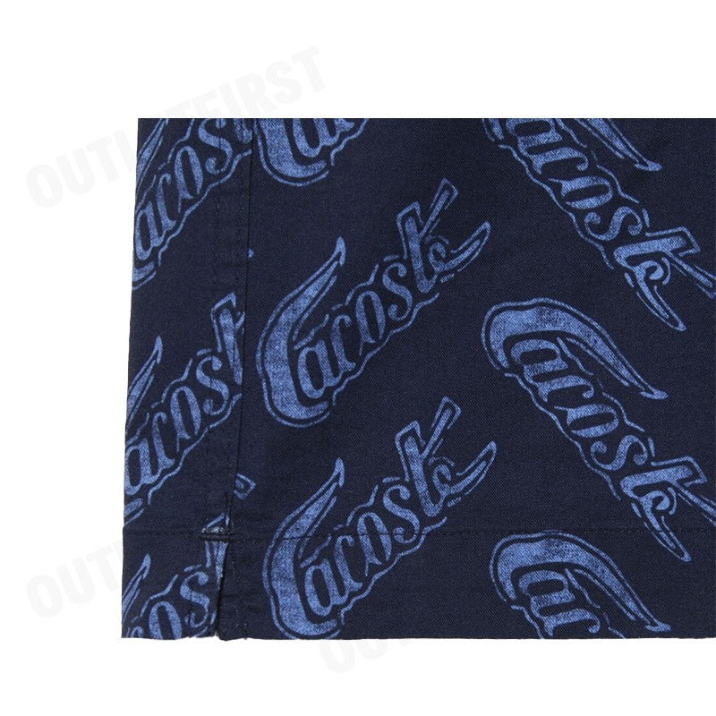 LACOSTE รุ่น MEN'S LACOSTE SHORT SLEEVE VINTAGE PRINT SHIRT CODE: CH5793 10 F65 เสื้อเชิ้ต เสื้อเชิ้ตผู้ชาย