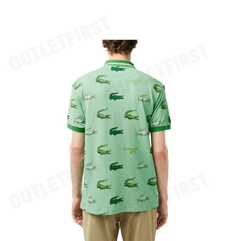 LACOSTE รุ่น MEN’S LACOSTE GOLF CROCODILE PRINT POLO SHIRT CODE: DH5181 10 BT2 เสื้อโปโล เสื้อโปโลแขนสั้น เสื้อผู้ชาย