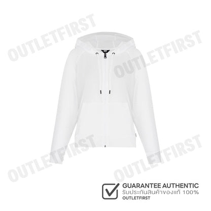 DKNY SPORT รุ่น CHINTZ HONEYCOMB MESH FULL ZIP HOODIE CODE: DP3J8949 WHT เสื้อแจ็คเก็ตแขนยาว เสื้อแจ็คเก็ตผู้หญิง
