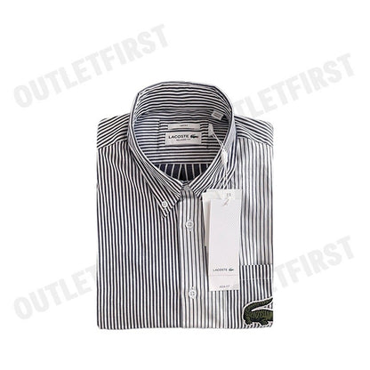 LACOSTE รุ่น RELAXED FIT BIG CROC STRIPE SHIRT CODE: CH0535 10 522 เสื้อเชิ้ตแขนยาว เสื้อเชิ้ตลายทาง เสื้อเชิ้ต