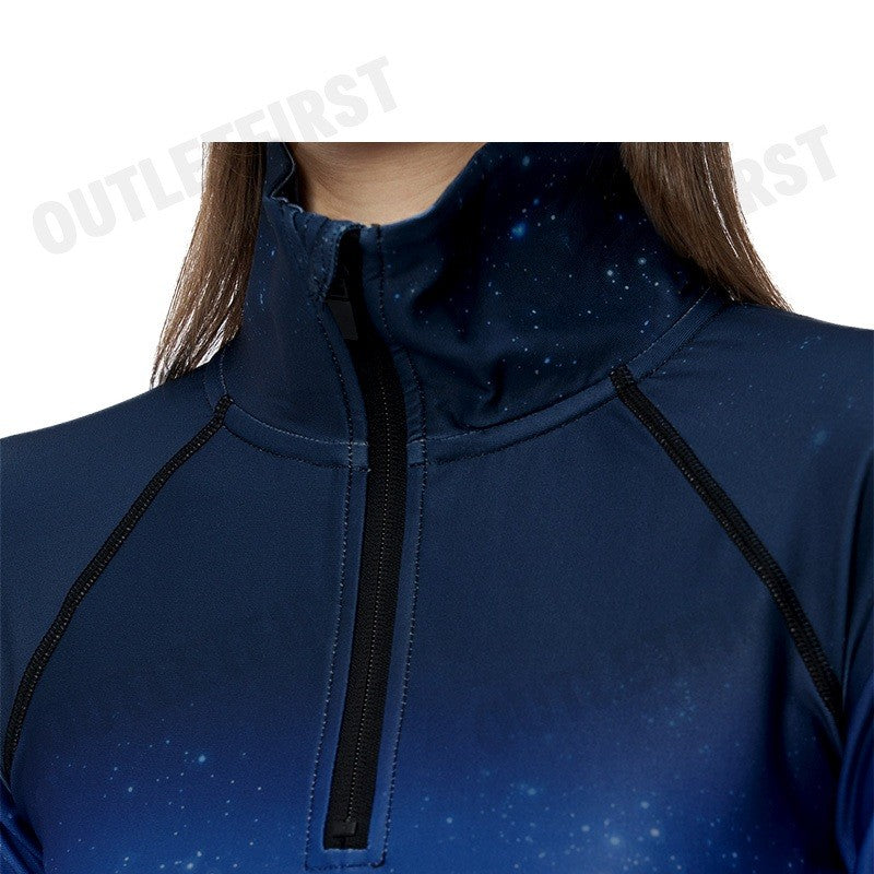 DKNY TECH รุ่น COLD GEAR QUARTER ZIP TOP CODE: DPXT9125 EJU เสื้อสเวตเตอร์แขนยาว เสื้อสเวตเตอร์ผู้หญิง