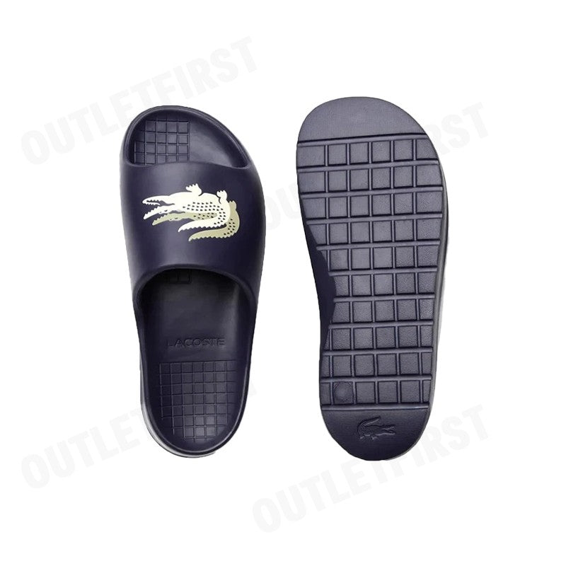 LACOSTE รุ่น MEN'S SERVE SLIDE 2.0 SLIDES CODE: 745CMA0005J18 รองเท้าแตะ รองเท้าแตะผู้ชาย รองเท้าสลิปออน