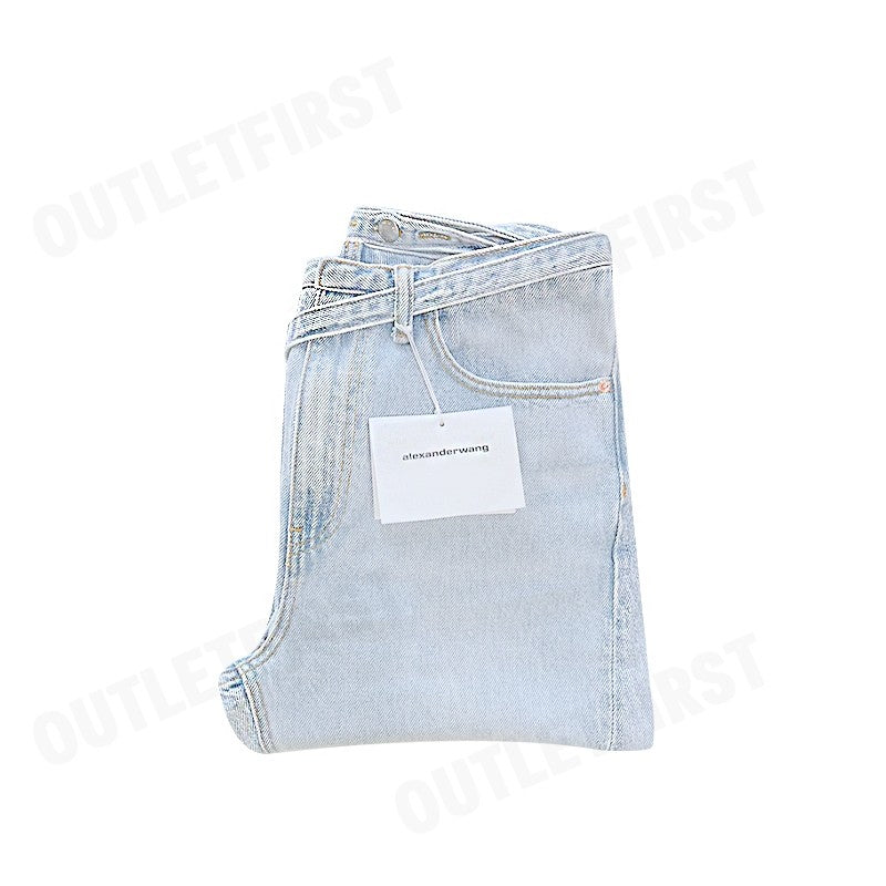 ALEXANDER WANG รุ่น BALLOON JEAN WITH SKINNY BUTTON BACK WAISTBAND CODE: 4DC1244249 กางเกงยีนส์ขายาว กางเกงยีนส์ผู้หญิง