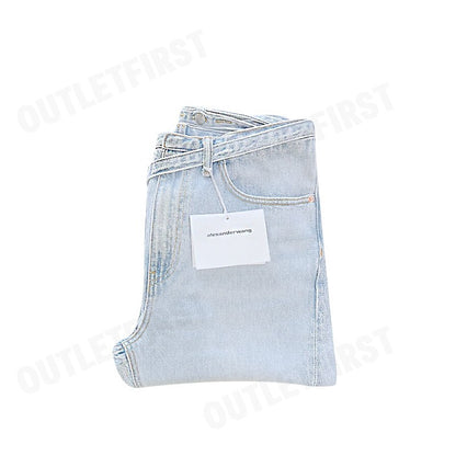ALEXANDER WANG รุ่น BALLOON JEAN WITH SKINNY BUTTON BACK WAISTBAND CODE: 4DC1244249 กางเกงยีนส์ขายาว กางเกงยีนส์ผู้หญิง
