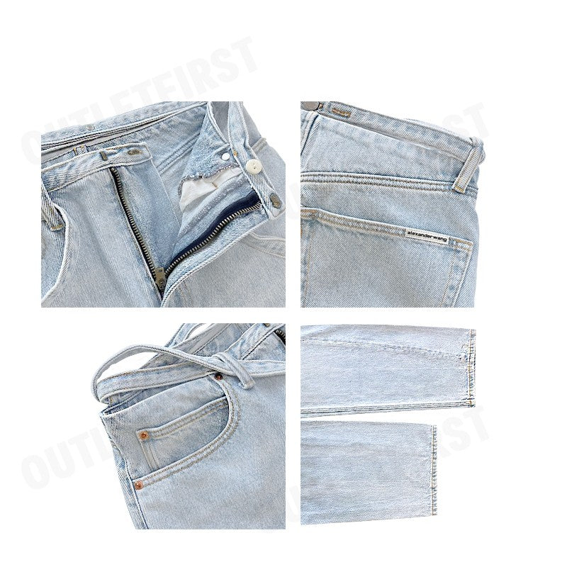 ALEXANDER WANG รุ่น BALLOON JEAN WITH SKINNY BUTTON BACK WAISTBAND CODE: 4DC1244249 กางเกงยีนส์ขายาว กางเกงยีนส์ผู้หญิง