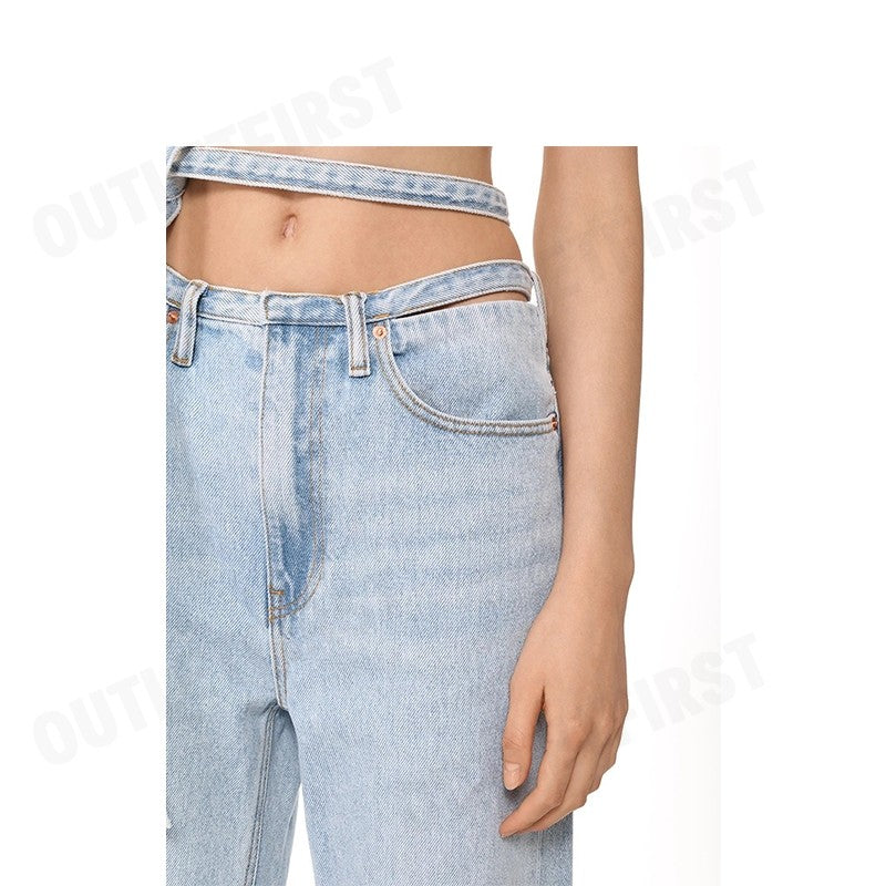 ALEXANDER WANG รุ่น BALLOON JEAN WITH SKINNY BUTTON BACK WAISTBAND CODE: 4DC1244249 กางเกงยีนส์ขายาว กางเกงยีนส์ผู้หญิง
