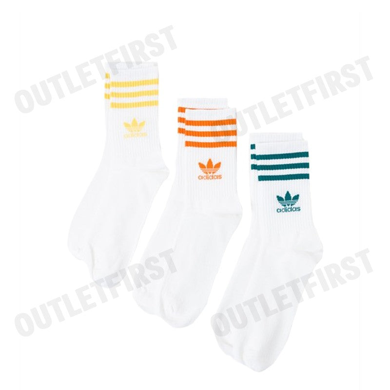 ADIDAS รุ่น MID CUT CREW SOCKS 3 PAIRS CODE: IU2661 ถุงเท้า ถุงเท้ากีฬา ถุงเท้าข้อยาว
