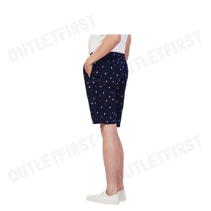 JOHN HENRY รุ่น MEN'S COTTON PRINT SHORTS (NAVY) CODE: JH S424MSHSM05 กางเกงขาสั้น กางเกงขาสั้นผู้ชาย กางเกงขาสั้นสีกรม