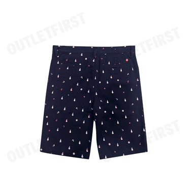 JOHN HENRY รุ่น MEN'S COTTON PRINT SHORTS (NAVY) CODE: JH S424MSHSM05 กางเกงขาสั้น กางเกงขาสั้นผู้ชาย กางเกงขาสั้นสีกรม