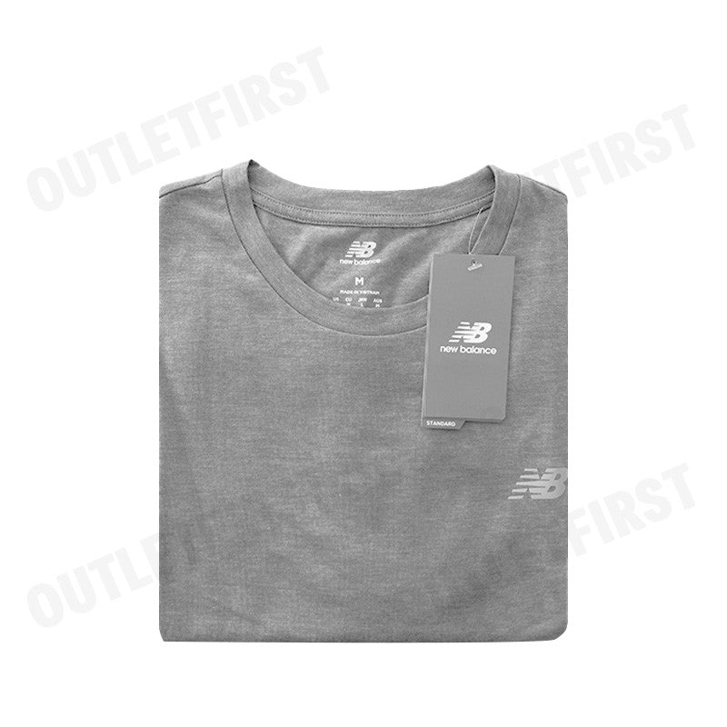 NEW BALANCE รุ่น  SPORT ESSENTIALS HEATHERTEC T-SHIRT CODE: MT41070AGT เสื้อยืด เสื้อผู้ชาย เสื้อคอกลม