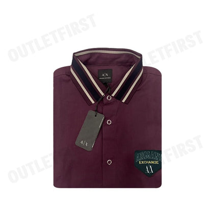 ARMANI EXCHANGE รุ่น  LOOSE FIT FLANNEL SHIRT WITH SNAP BUTTONS CODE: 6RZC22 ZNXWZ 14AU เสื้อเชิ้ตแขนยาว เสื้อโปโลผู้ชาย