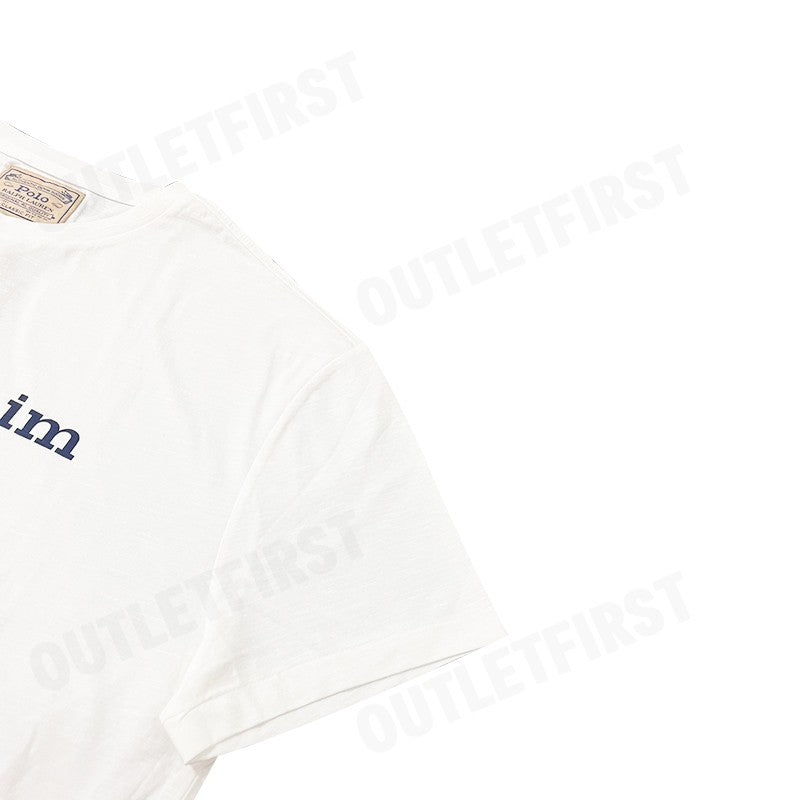 POLO RALPH LAUREN รุ่น  GRAPHIC POLO DENIM COTTON TEE CODE: 710865496008 เสื้อยืดคอกลม เสื้อยืดแขนสั้น เสื้อยืดผู้ชาย