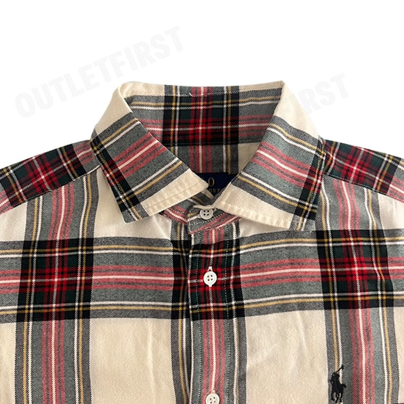 POLO RALPH LAUREN รุ่น  CLASSIC FIT PLAID COTTON SHIRT CODE: 211860635005 เสื้อเชิ้ตแขนยาว เสื้อผู้หญิง เสื้อแขนยาว