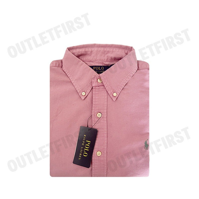 POLO RALPH LAUREN รุ่น  CLASSIC FIT GARMENT-DYED OXFORD SHIRT CODE: 710852165010 เสื้อเชิ้ตแขนยาว เสื้อผู้ชาย เสื้อเชิ๊ต