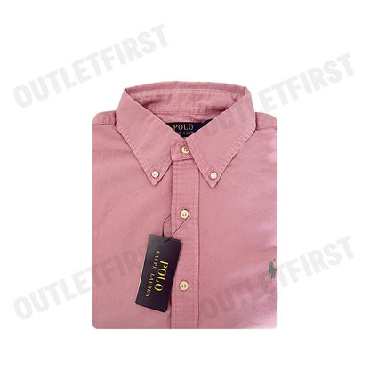 POLO RALPH LAUREN รุ่น  CLASSIC FIT GARMENT-DYED OXFORD SHIRT CODE: 710852165010 เสื้อเชิ้ตแขนยาว เสื้อผู้ชาย เสื้อเชิ๊ต