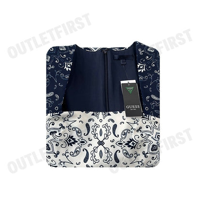 GUESS รุ่น WOMEN BANDANA PRINT MINI DRESS BLUE MULTI CODE: W3BK0IK9UN2 P7LN ชุดเดรส เสื้อผ้าแฟชั่นผู้หญิง ชุดผู้หญิง