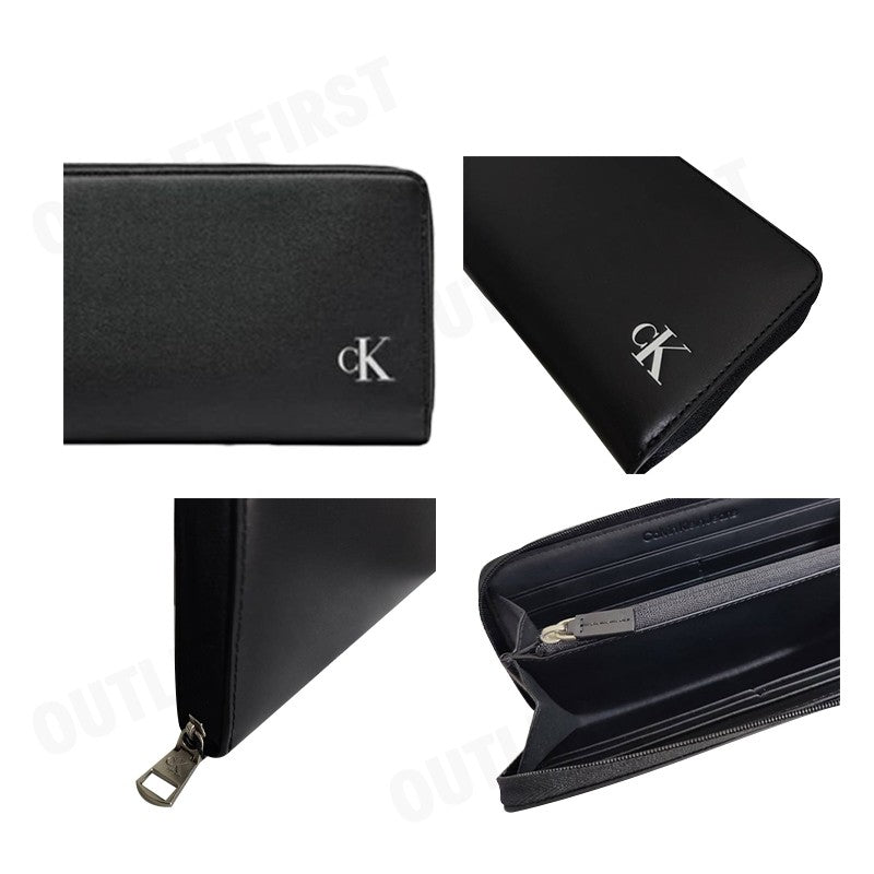 CALVIN KLEIN JEANS รุ่น BLOCK ZIP AROUND WALLET CODE: DP1676 001 กระเป๋าสตางค์ กระเป๋าสตางค์ใบยาว กระเป๋าใส่ธนบัตร